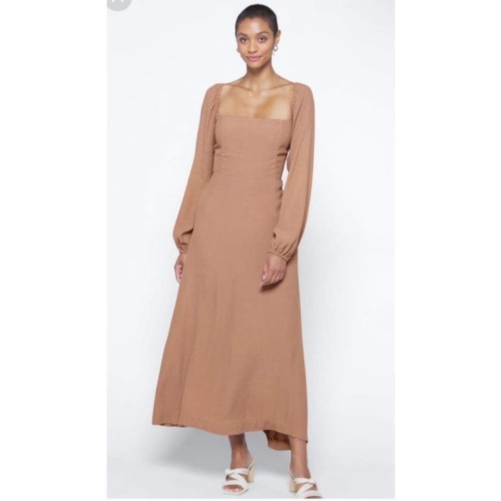 Gracemade | NWOT Esther Eco Midi‎ Dress In Brown | S - Picture 3 of 11